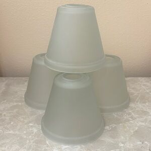 Set of 4 Frosted Glass Shades